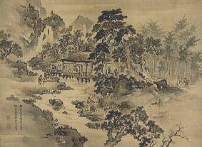 岸駒「蘭亭曲水図」