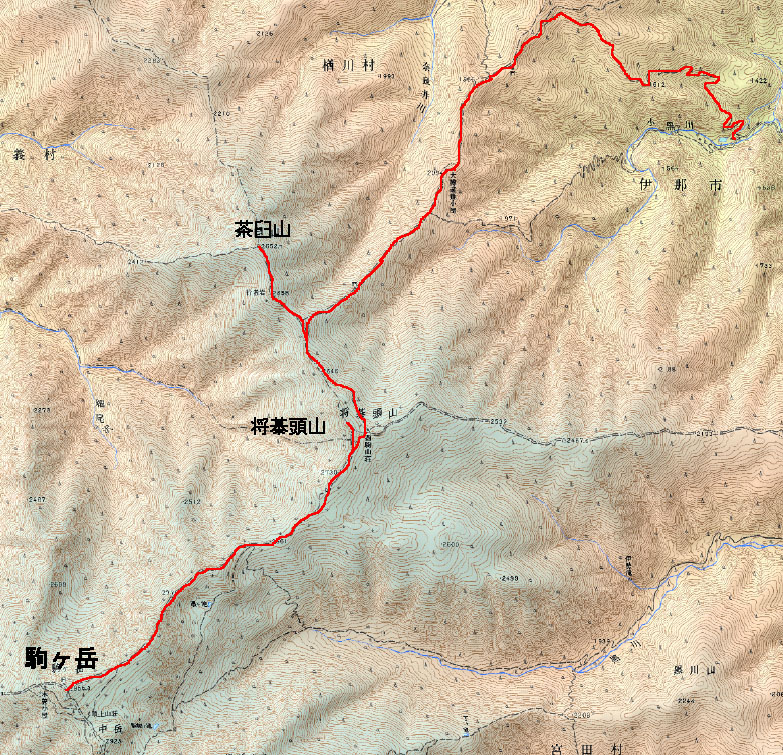 小黒川から駒ヶ岳へ